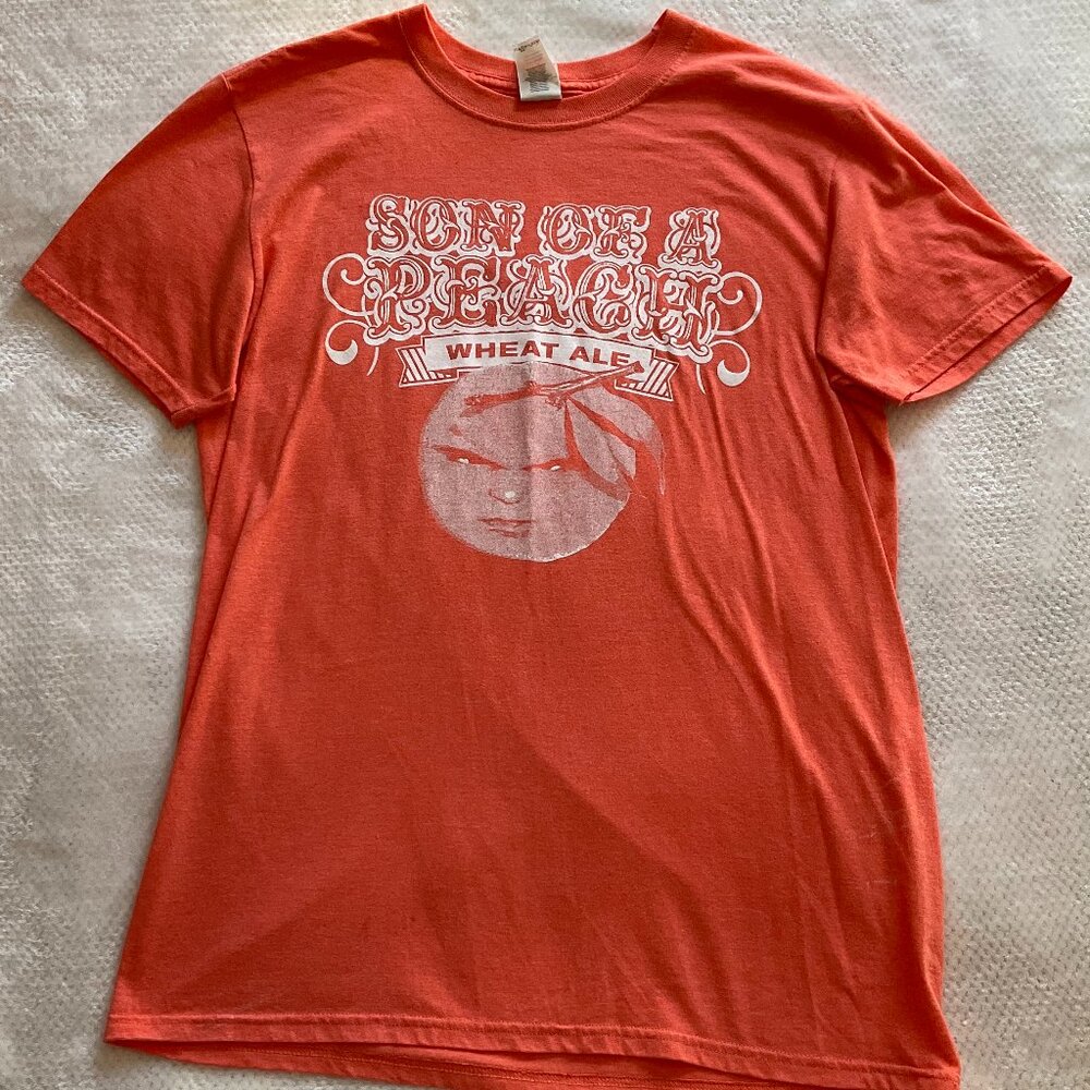 Beer Lovers Son of a Peach Wheat Ale by RJ Rockers Brewing Shirt Women's Size M